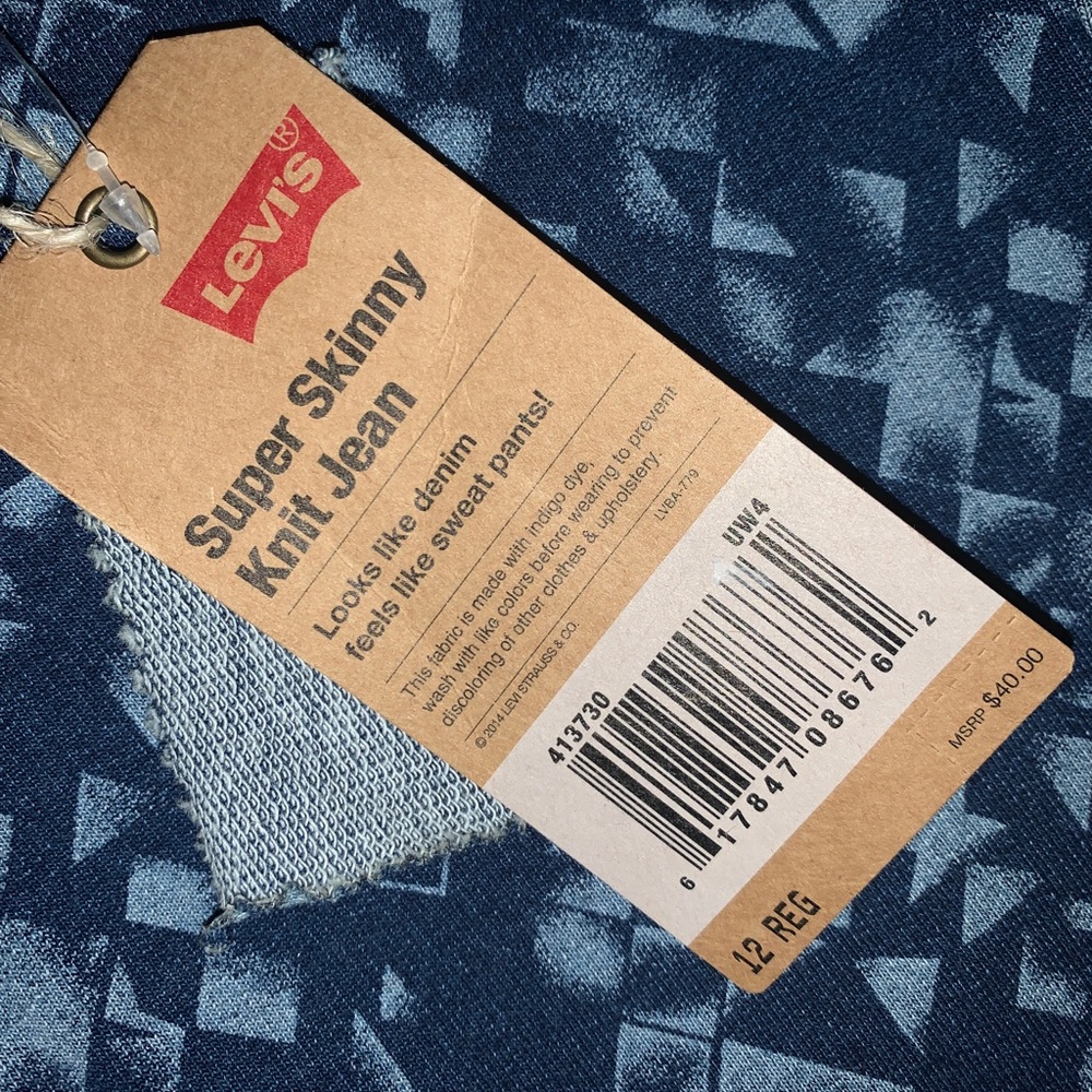NWT GIRLS LEVIS SUPER SKINNY KNIT JEAN